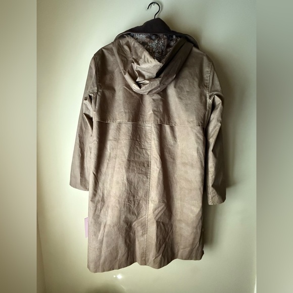 NWT | ANTHROPOLOGIE Avec Les Fillies Floral Toggle-Cotton Rain Anorak Trench - Picture 6 of 14